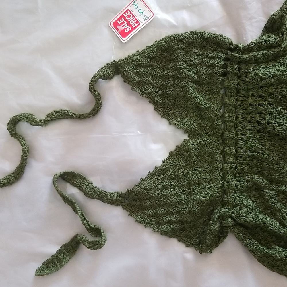 Girls - Petite - Green - Beach dress - Handmade NWT by Esnnay